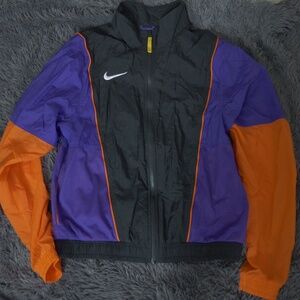 Nike Mens Athletic Wind Breaker Black Purple Orange